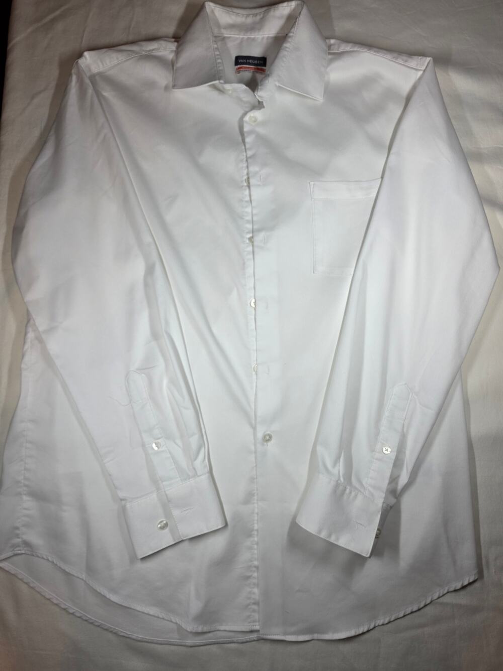 Van Heusen White Long Sleeve Dress Shirt